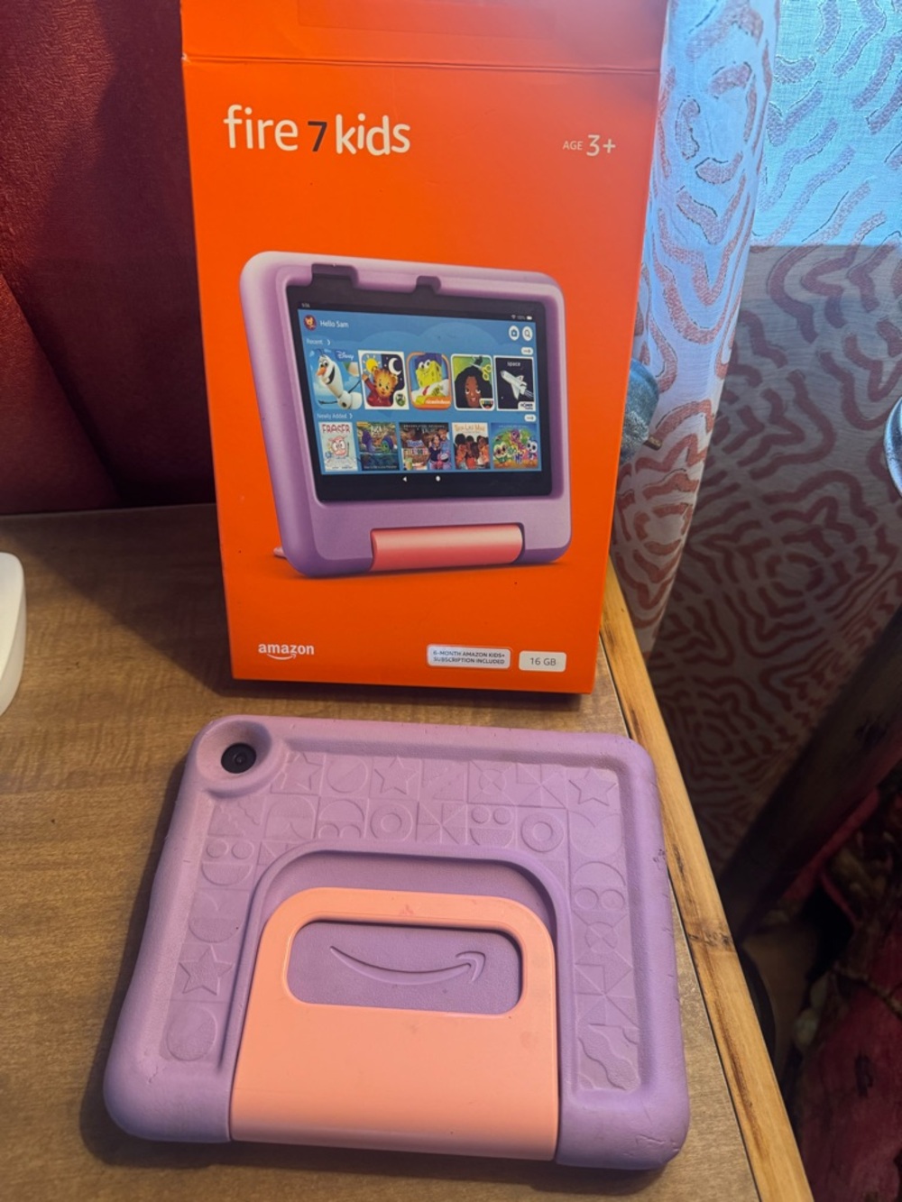 Amazon Kids Tablet Case in Purple with Pink Stand